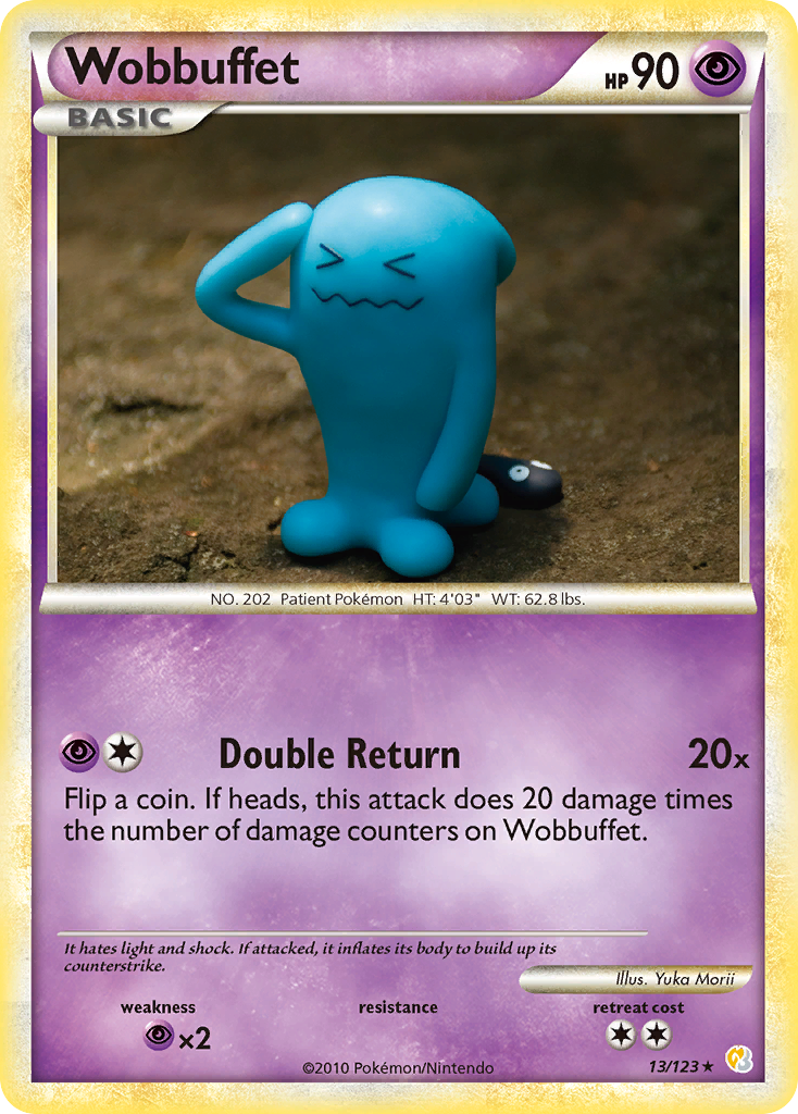 HeartGold SoulSilver Non - Holo Wobbuffet #13/123